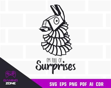 silhouette fortnite llama svg svg png eps dxf file