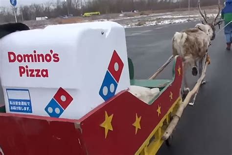Domino S Is Creating Pizza Delivering Reindeer