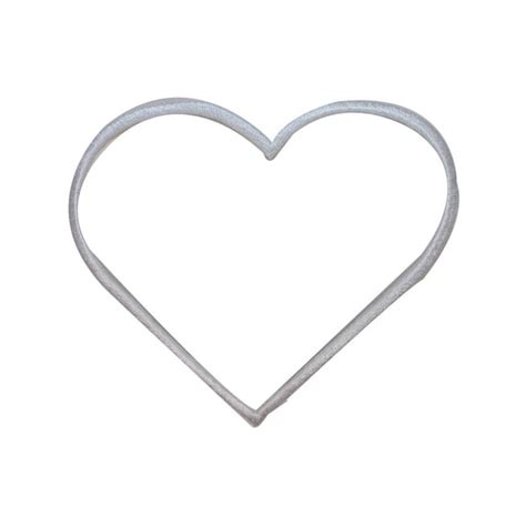 id  white heart outline patch love shape symbol