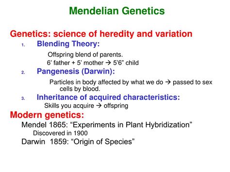 Ppt Mendelian Genetics Powerpoint Presentation Free