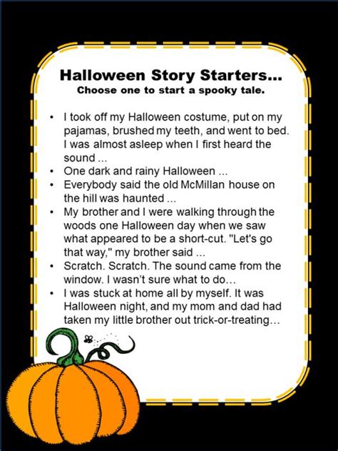 halloween story starters  acrostic poem middle school ela teacher