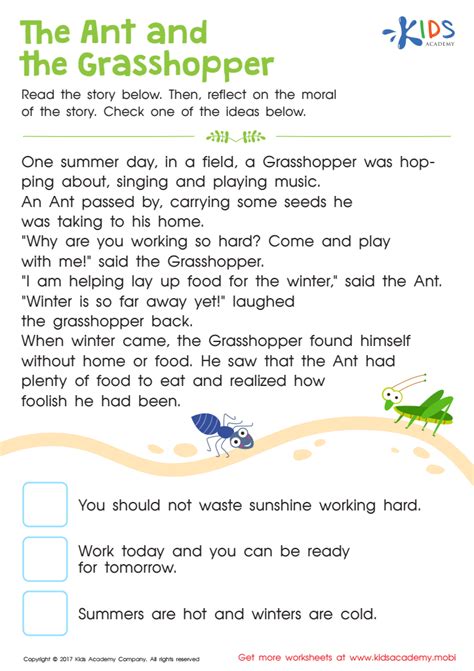ant   grasshopper interactive worksheet  xxx hot girl