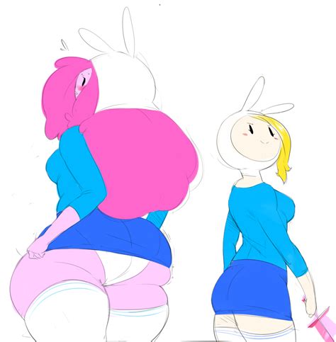 Rule 34 2girls Adventure Time Ass Big Ass Blush Breasts Bubble Butt