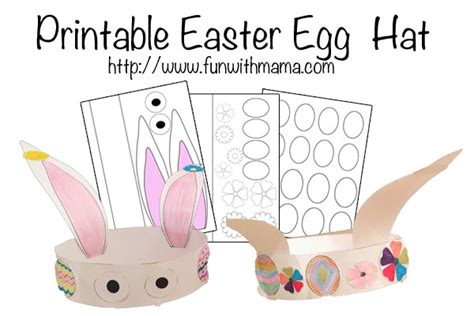 printable easter egg  bunny hat fun  mama