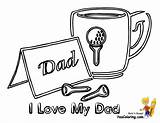 Golf Coloring Pages Dad Printable Card Golfer Yescoloring Gusto Kids sketch template