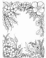 Coloring Adult Pages Colouring Flower Floral Borders Flowers Cute Sheets Designs Bloem Pattern Book Printable Embroidery Drawing Drawings Patterns Visit sketch template