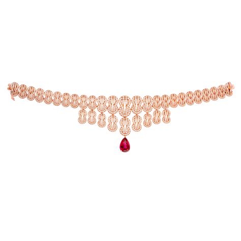 샹스 인피니 Crazy 8 브레이슬릿 18k 핑크 골드 다이아몬드 및 루벨라이트 Fred Paris