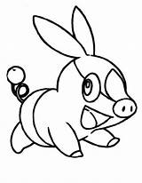 Coloring Pokemon Tepig Pages Kids Colouring sketch template