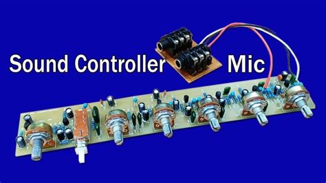 how to make 12vdc transistors volume controller with mic