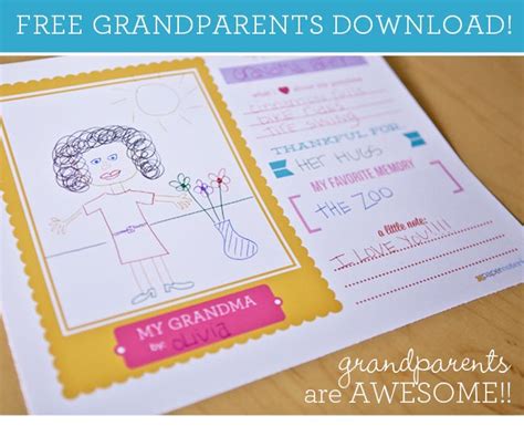 grandparents day printable making time  mommy