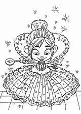 Vanellope Coloring Pages Cupcake Von Princess категории раскраски из Ralph все sketch template