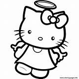Kitty Coloring Hello Kids Pages Drawing Angel Printable Drawings Cat Colouring Cartoon Print Sheets Draw Color Devil Kid Easy Cute sketch template