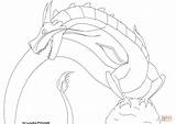 Dragon Tail Coloring Long Printable Pages Drawing Getdrawings Color sketch template