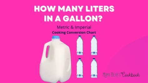 liters   gallon cooking conversion chart