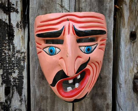 carved wood wall art mask art mexican folk art mask mexican mask