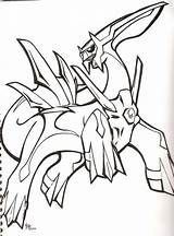 Coloring Dialga Pokemon Palkia Legendary Pages Popular sketch template