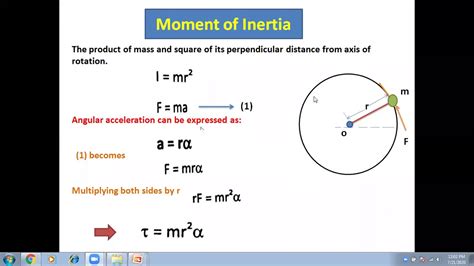 moment  inertia chapter  part  physics youtube