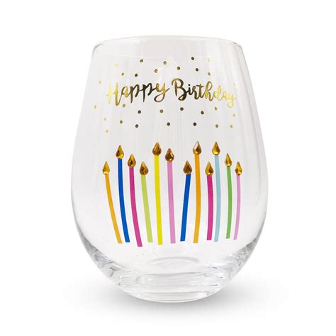 Happy Birthday Wine Glasses Set Of 2 Birthday Ts For Etsy