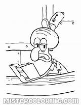 Squidward Spongebob Squarepants Krusty Krab sketch template