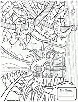 Jungle Kids Coloring Pages Drawing Scene Forest Getdrawings sketch template