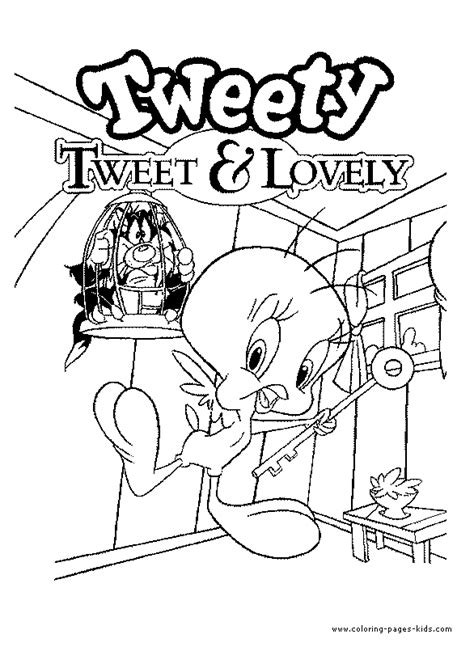 tweety color page coloring pages  kids cartoon characters