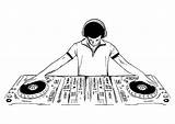 Console Cdj Playing Blanc Vectorified Jouant Vecteur sketch template