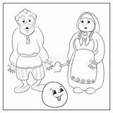 Kolobok Russian Tale Culture sketch template