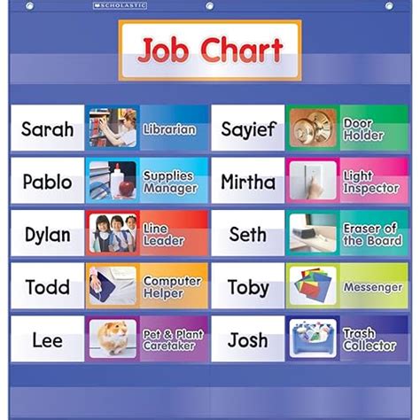 images  printable preschool job chart clip art