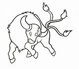 Tauros Lineart sketch template