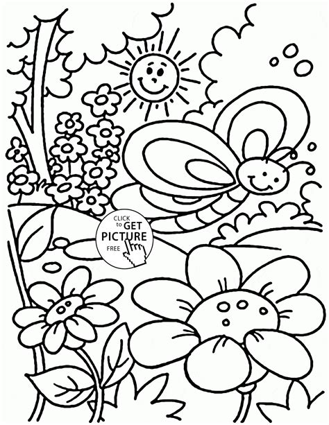coloring pages   kids spring time   coloring