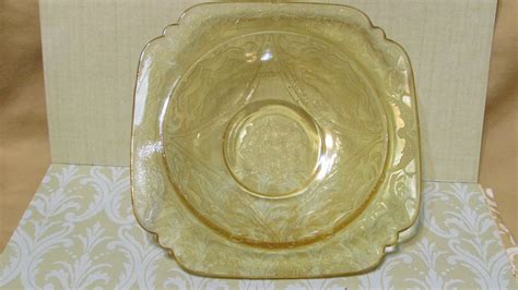 Vintage Madrid Yellow Depression Glass Soup Bowl With Rim