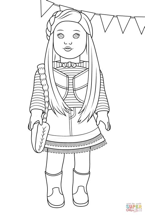 gambar american girl mckenna coloring page  printable pages click