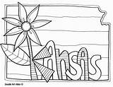 Kansas Coloring Pages State Doodle Social Alley Sheets Studies States Symbols United Own Kids Color Getcolorings Nevada Splash Mountain Colouring sketch template
