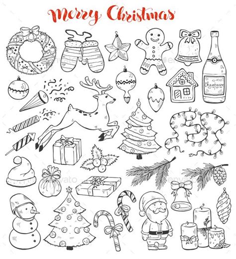christmas doodles collection christmas doodles collection