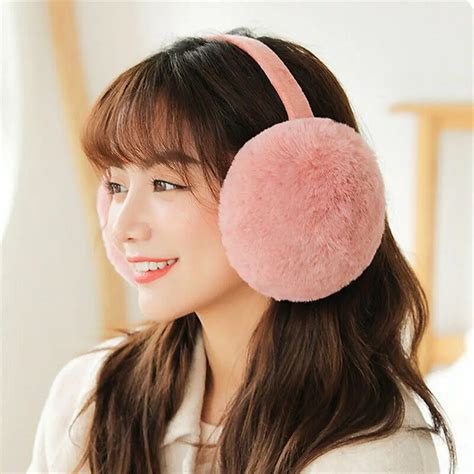 Winter Warm Ear Muffs Girl Fluffy Earmuffs Women Thicken Warm Plush