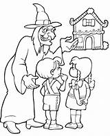 Hansel Gretel Coloring Pages Popular sketch template