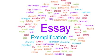 write  exemplification essay