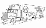 Mack Coloring Pages Truck Cars Disney Color sketch template