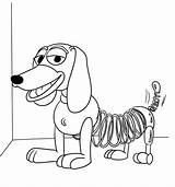 Coloring Slinky Woody Dachshund sketch template