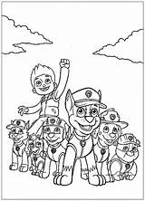 Paw Patrol Coloring Kids Color Print Simple Pages Children Characters sketch template