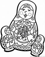 Coloring Dolls Russian Pages Doll Russia Printable Nesting Color Rag Matryoshka Sheets Colouring Coloringpages101 Babushka Clipart Getcolorings Template Kids Print sketch template