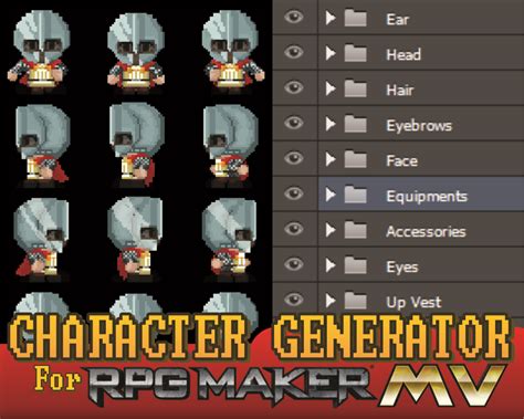 character generator  rpg maker mv  mz  clockwork raven