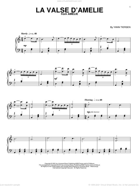 amelie partitura piano pdf