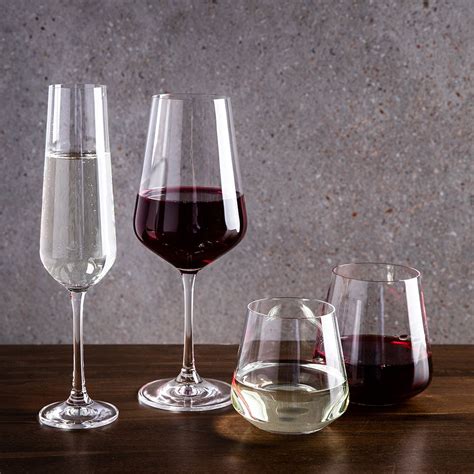 Trudeau Gala Stemless White Wine Glass Set Of 4 Kitchen Stuff Plus
