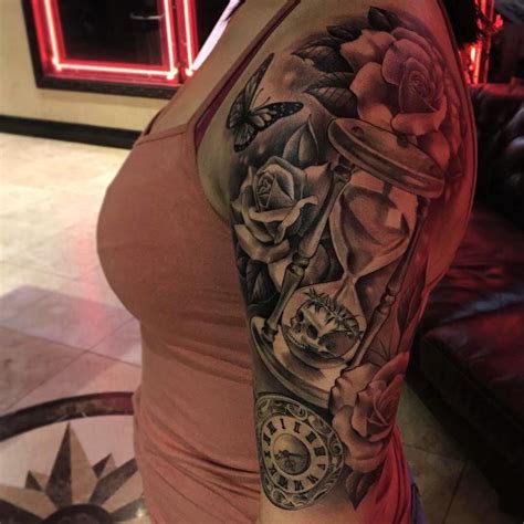 Baddie Upper Arm Womens Unique Half Sleeve Tattoo