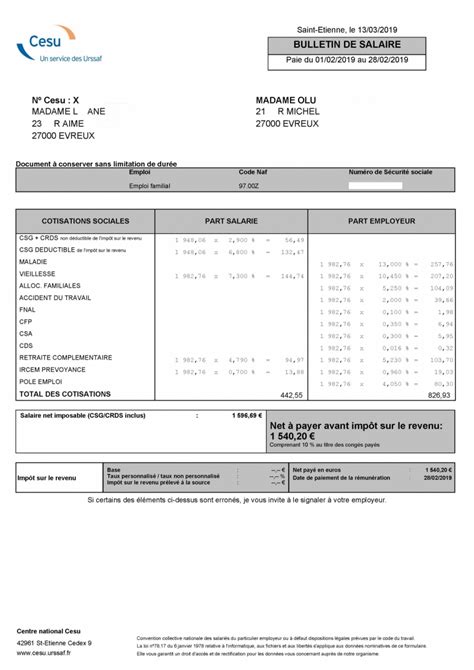 cesu urssaf fr bulletin de salaire cesu mon compte pour declaration qfb