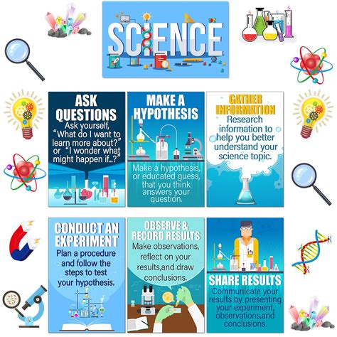 buy  pieces scientist bulletin board set laminated science posters