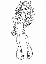 Monster High Coloring Pages Clawdeen Wolf Printable Fashion Color Print Sheet Getcolorings sketch template