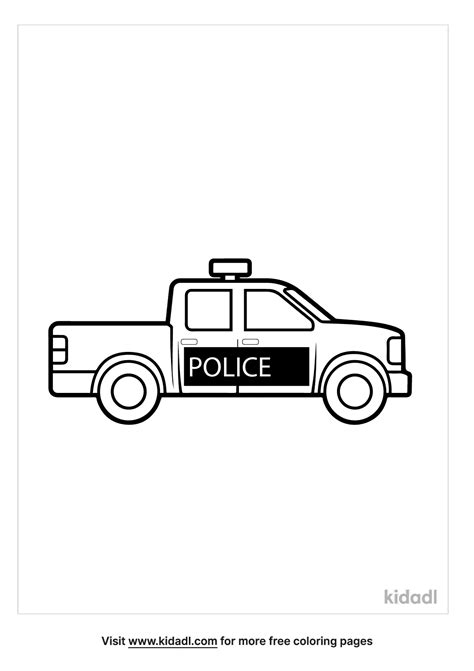 police pickup truck coloring page  vehicles coloring page kidadl