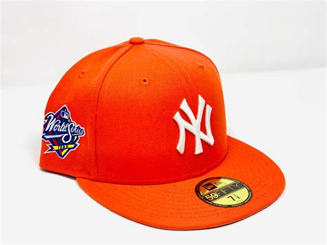 New York Yankees 1998 World Series Orange Gray Brim New Era Fitted Hat